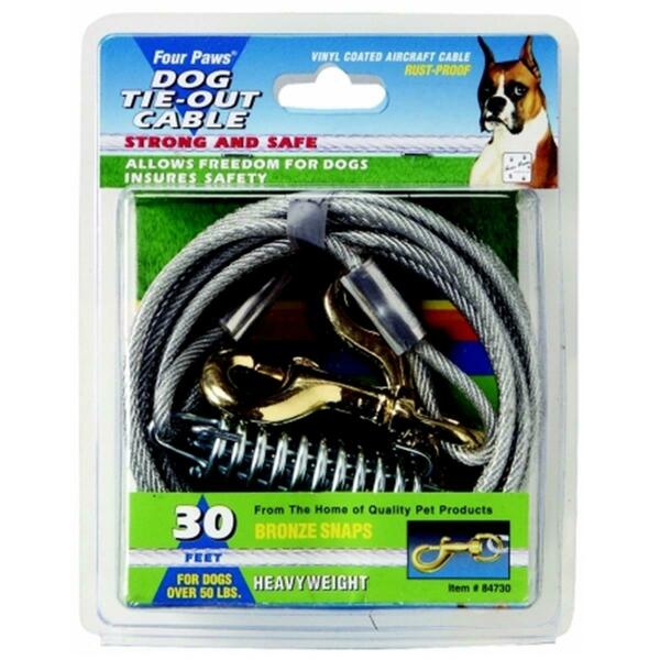 Four Paws International - Heavy Tie Out Cable- Silver 30 Feet - 100203840-84730 30669